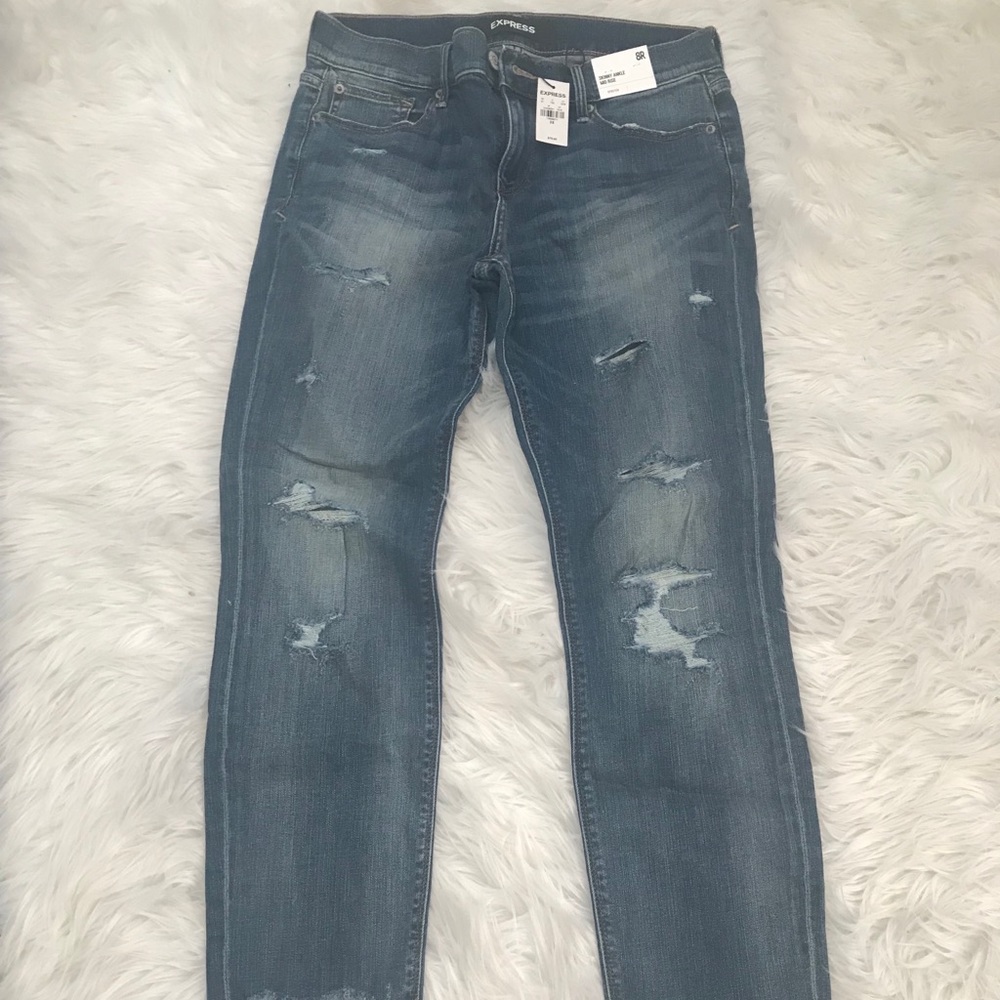 Express skinny ankle mid rise stretch jean